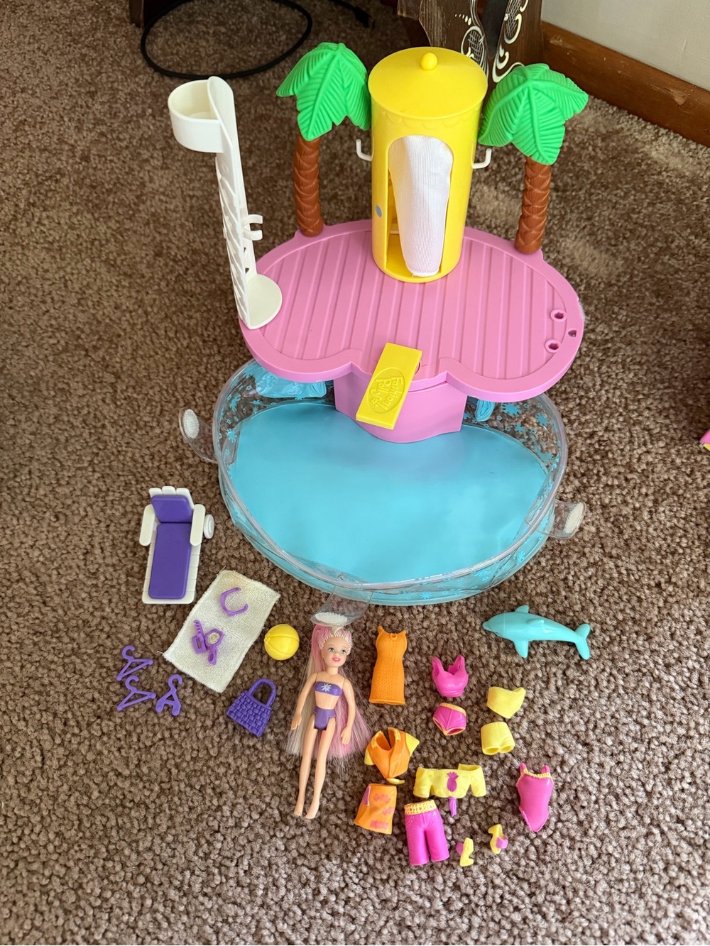 Vintage Polly Pocket - Pool Party - COMPLETE SET!